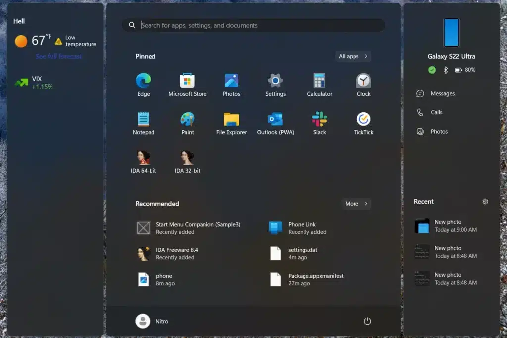В старт менюто на Windows 11 се появиха уиджети -помощници, които можете да създавате сами