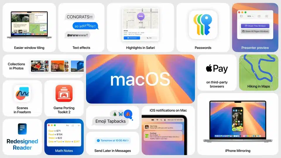 Apple представи macOS 15 Sequoia с пълен screen mirroring за iPhone, функции с ИИ и други подобрения