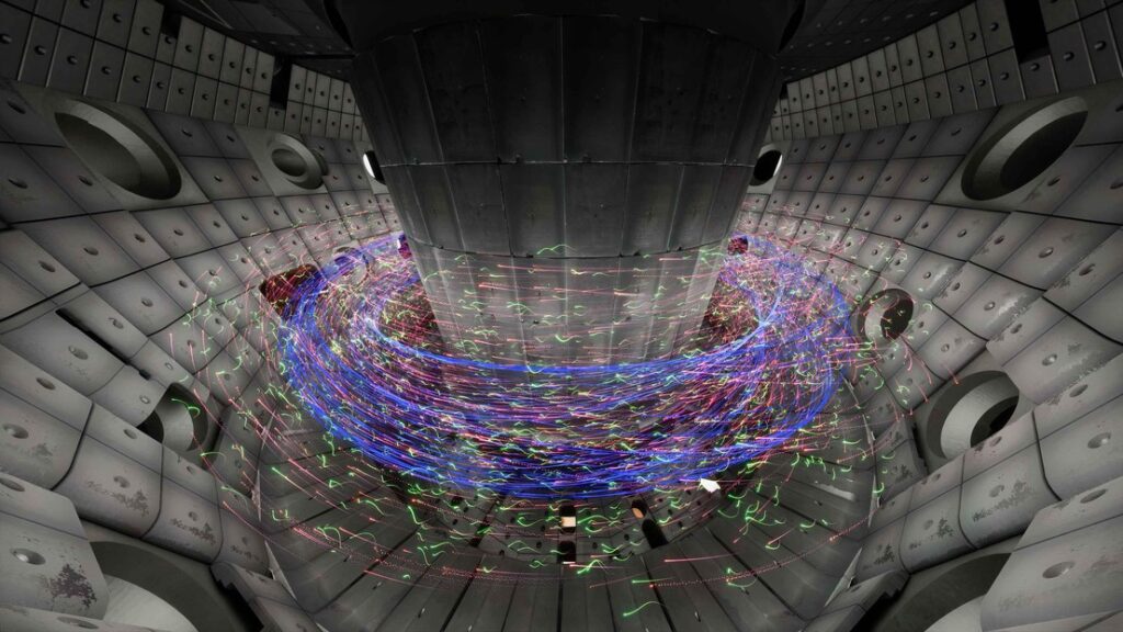 Тази зашеметяваща 3D визуализация на ядрен синтез ще ви отведе във вътрешността на токамак