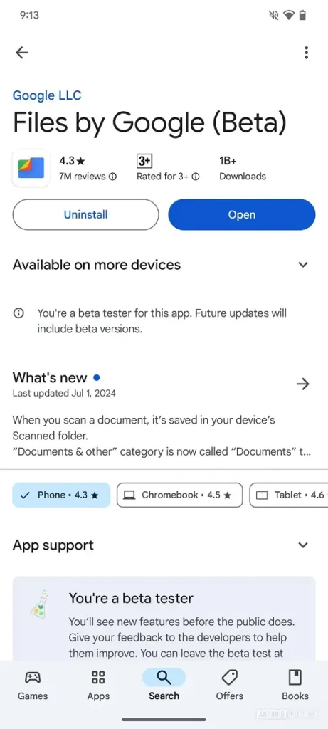 Google Play Store улеснява прегледа на оценките на приложенията за различните устройства