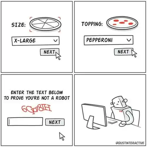 Ето това е CAPTCHA-та днес: малко защита, но много проблеми
