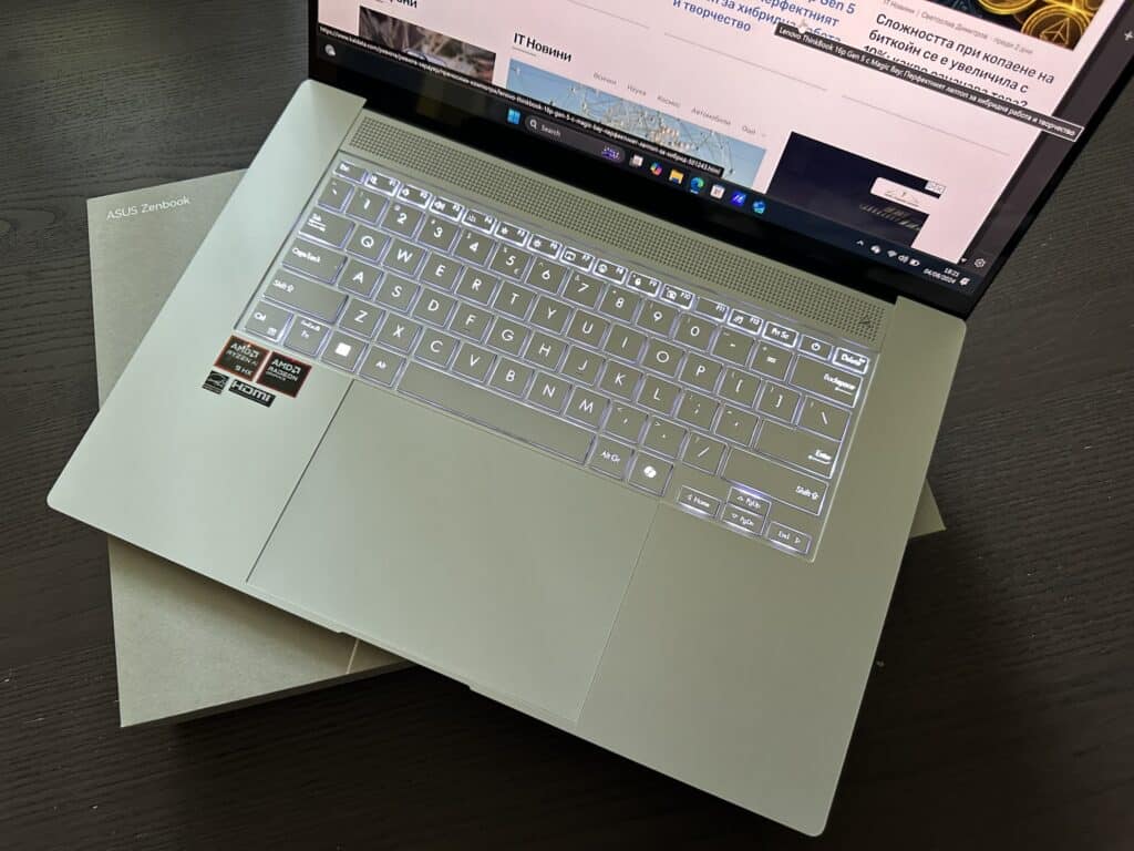 ASUS Zenbook S16 UM5606: Възхитителен ултратънък лаптоп с процесор Ryzen AI 9 HX 370
