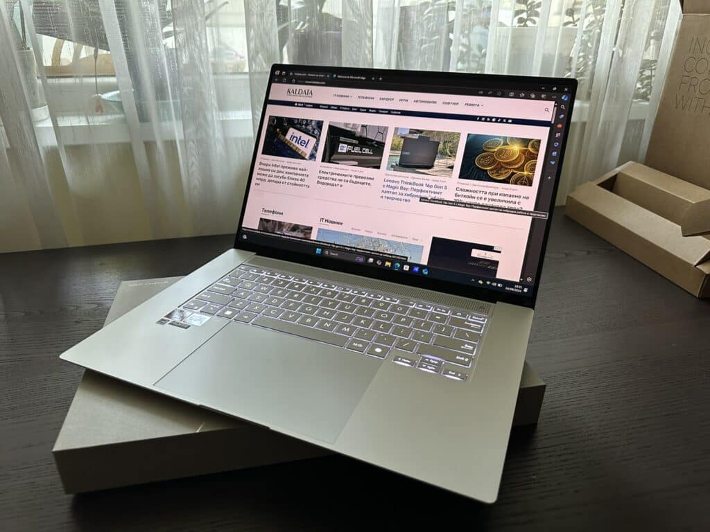 ASUS Zenbook S16 UM5606: Възхитителен ултратънък лаптоп с процесор Ryzen AI 9 HX 370