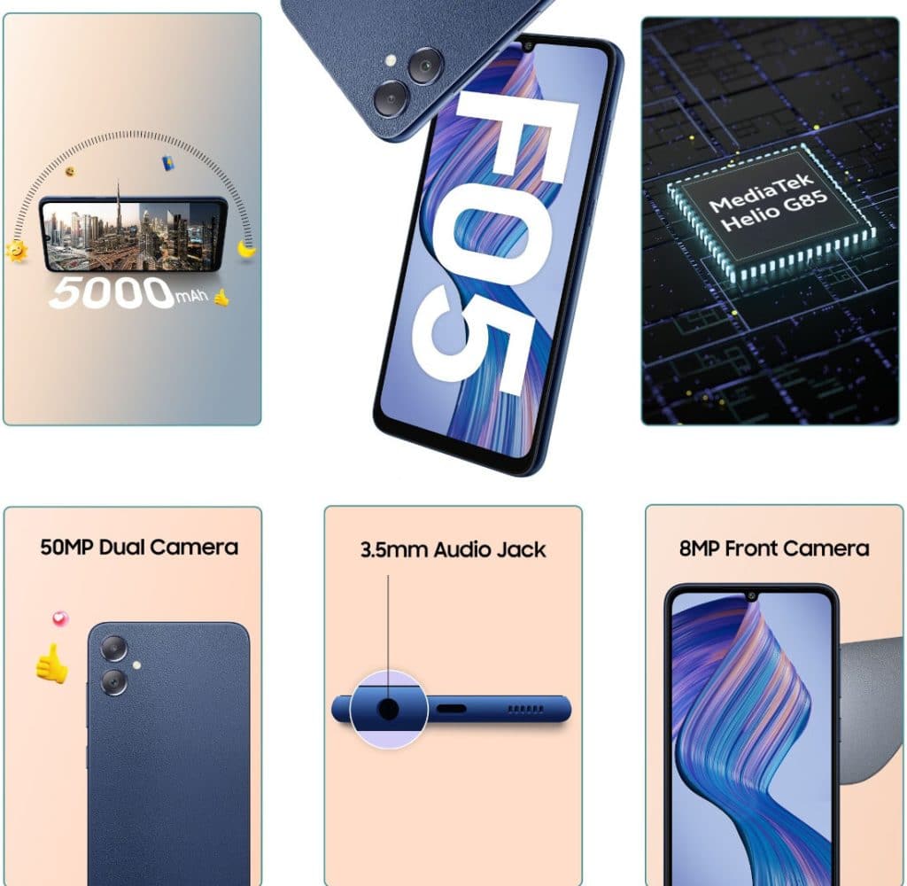 Samsung представи Galaxy F05 – той много прилича на Galaxy M05 и ще струва само