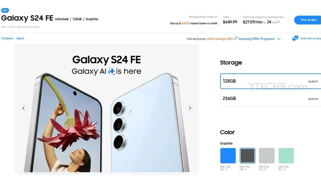 Ето колко ще струват Samsung Galaxy S24 FE, Galaxy Tab S10 Plus и Galaxy Tab S10 Ultra