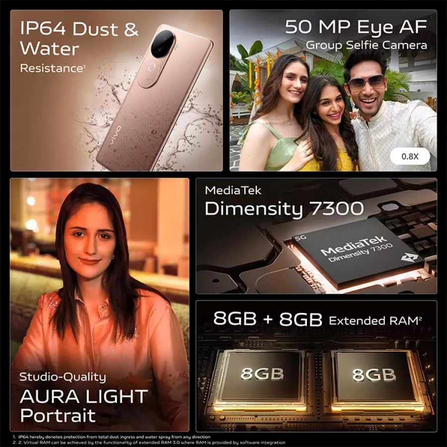 Vivo представи смартфона V40e с извит OLED екран, 50MP камера и чип Dimensity 7300