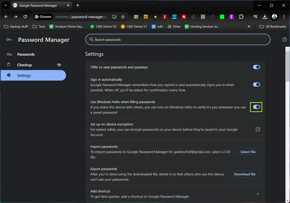 Как да спрете Chrome да иска ПИН код при автоматичното въвеждане на пароли
