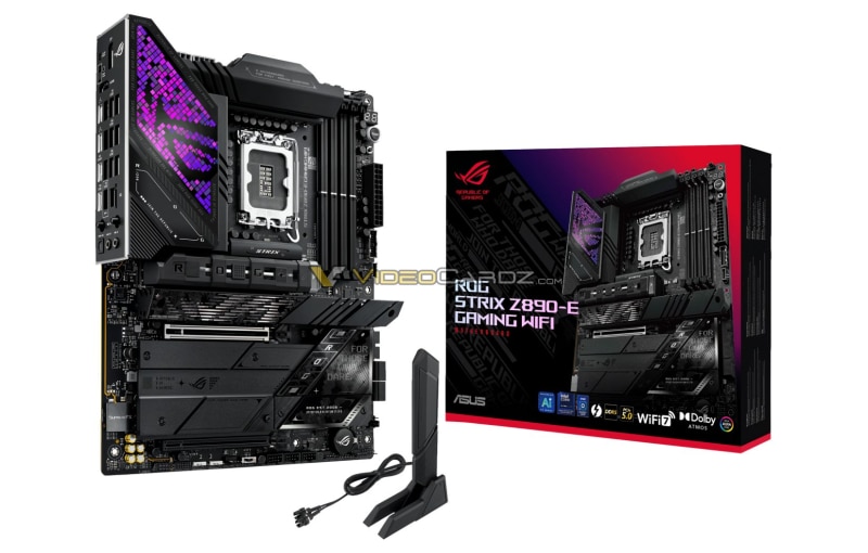 Дънните платки Asus Z890 за процесорите Intel Core Ultra 200K се появиха на изображения