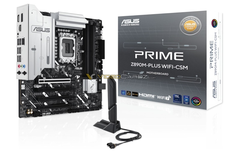 Дънните платки Asus Z890 за процесорите Intel Core Ultra 200K се появиха на изображения