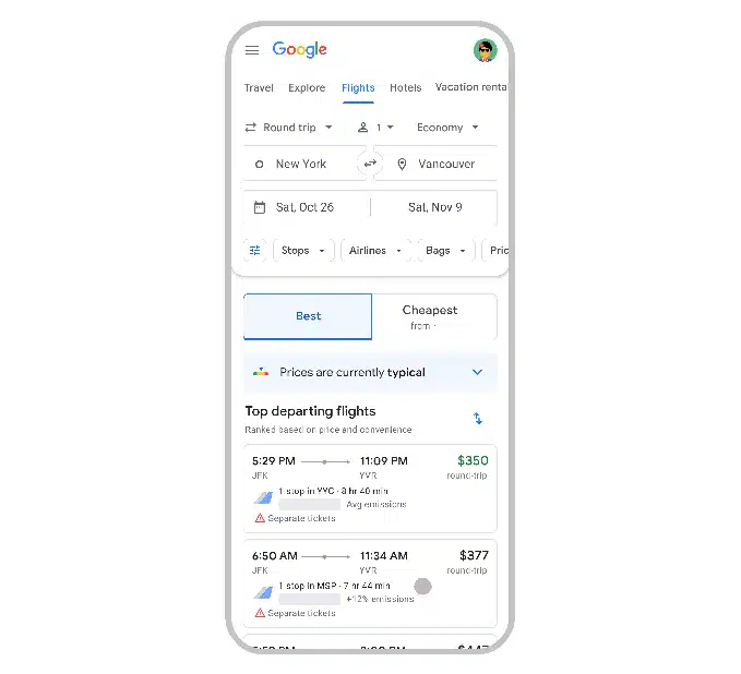 Google вече ще ви помогне да намерите най-евтините налични полети за вашето пътуване