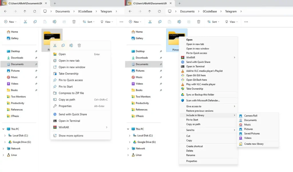 Не ви харесва контекстното меню с десния бутон на мишката във Windows 11? Ето как можете да върнете предишното меню
