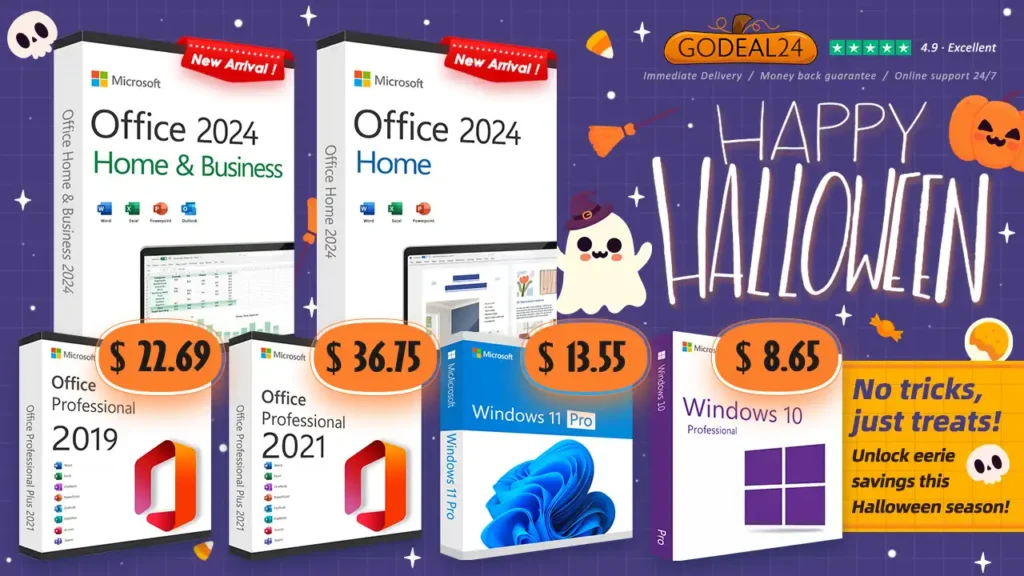 По случай Хелоуин продължават продажбите с 62% отстъпка: доживотен Office 2021 само за ,11/PC