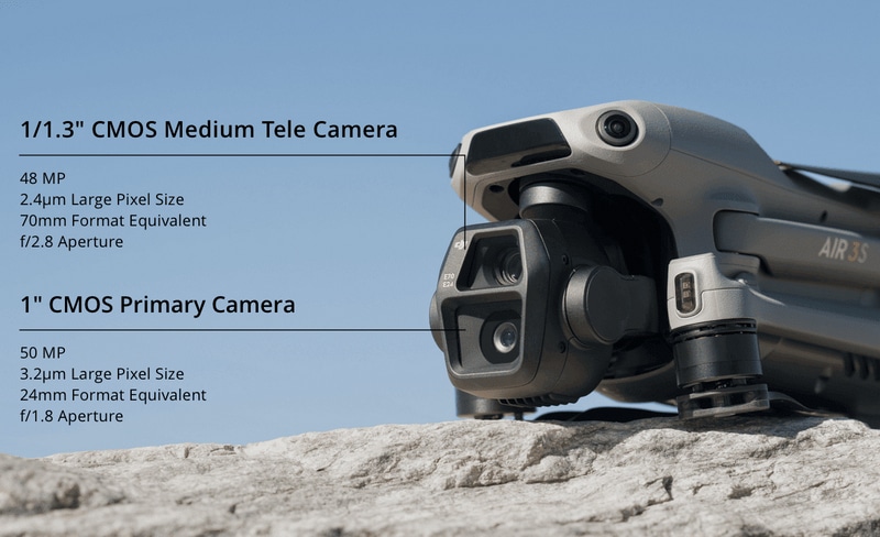 DJI представи дрона от среден клас Air 3S с две камери и навигация на тъмно на цена от €1099