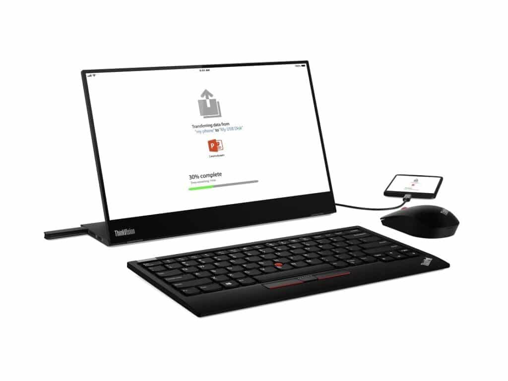 Lenovo Think Vision M14t Gen 2: Най-добрият помощник за мобилна продуктивност