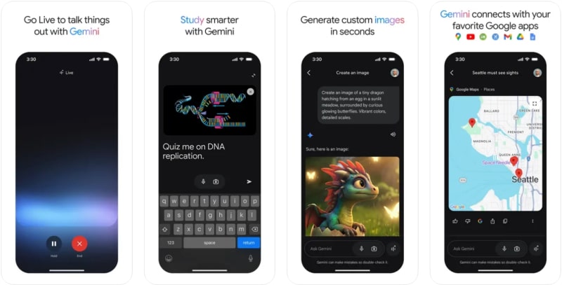 Google пусна приложение на ИИ-чатбота Gemini за iPhone