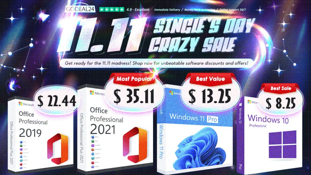 Спестявайте в деня на единиците! Сега Office 2021 Pro е с намалена до ,11 цена, а Windows 11 Pro значително поевтиня