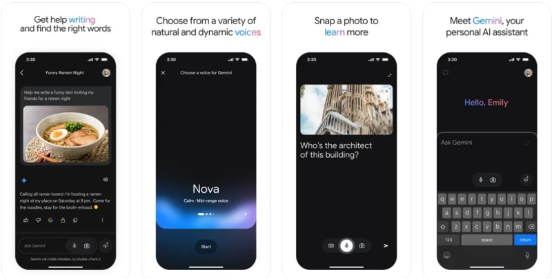 Google пусна приложение на ИИ-чатбота Gemini за iPhone