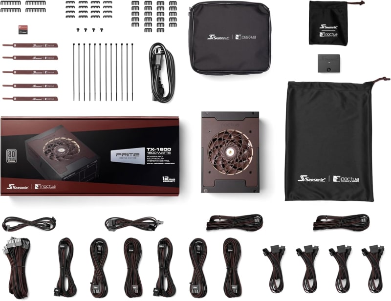 Много тихо захранване от 1600 W за 9 – пуснаха Seasonic PRIME TX-1600 Noctua Edition с вентилатор Noctua