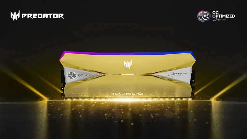 Acer представи DDR5 RAM модули памет с истинско златно покритие