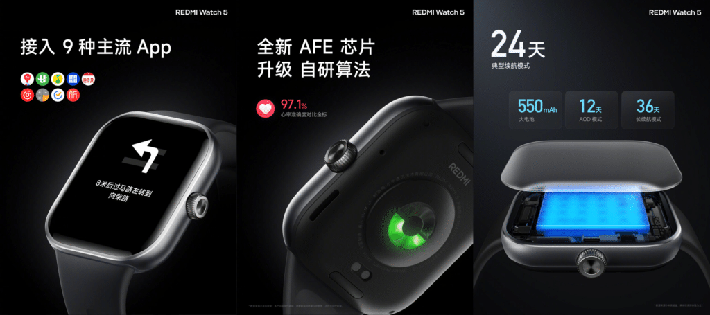 Xiaomi представи смарт часовника Redmi Watch 5 с голям AMOLED екран и eSIM за 0