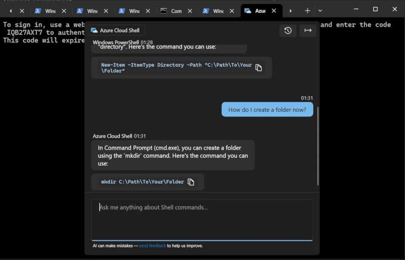 Microsoft добави ИИ-асистента Terminal Chat към командния ред на Windows