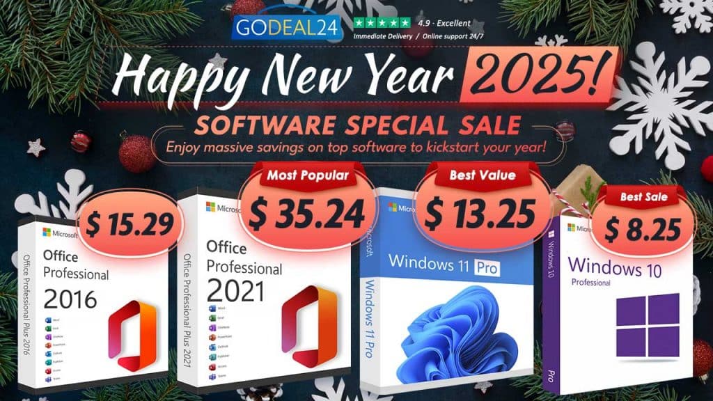 Нова година, нови технологии: Вземете Microsoft Office 2021 Pro само за ,24 и съвсем евтини продуктови ключове за Windows 11 Pro по време на новогодишната промоция на Godeal24!