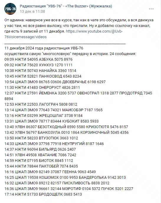 Призрачната радиостанция УВБ-76 внезапно излъчи 24 загадъчни съобщения
