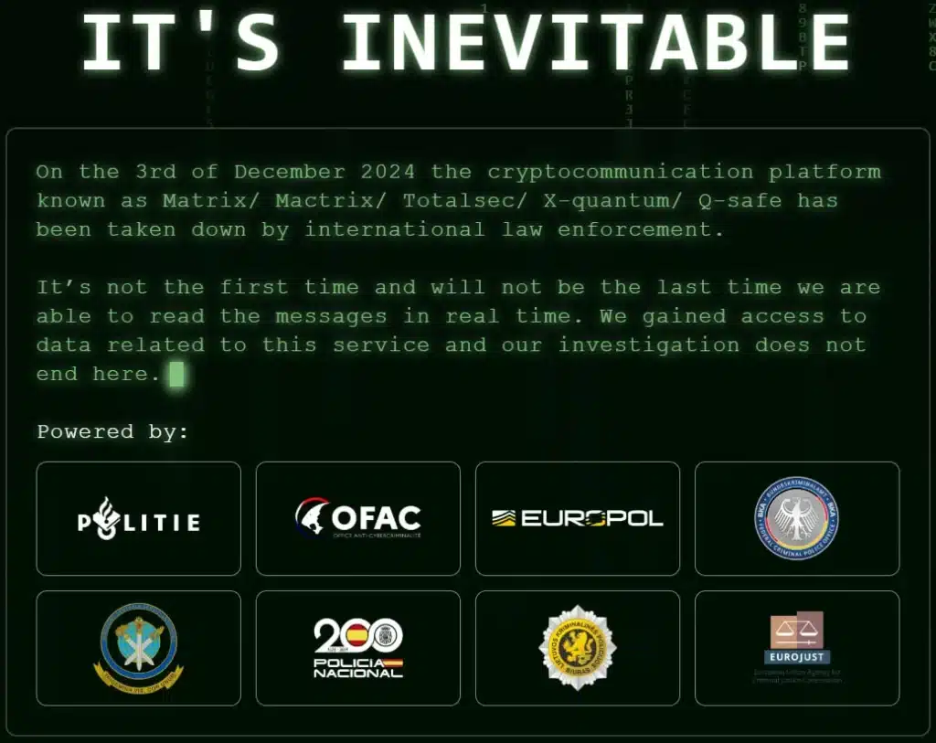 Европейските власти свалиха MATRIX – криптиран месинджър, използван от престъпници