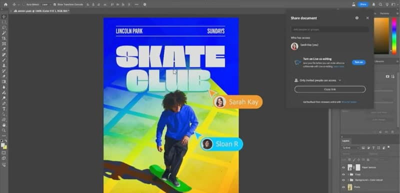 Adobe добави към Photoshop функция за съвместно редактиране в реално време