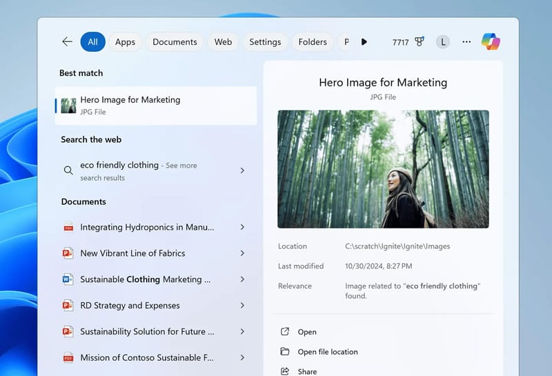 Windows 11 ще стане по-умен: Microsoft тества AI търсене на файлове