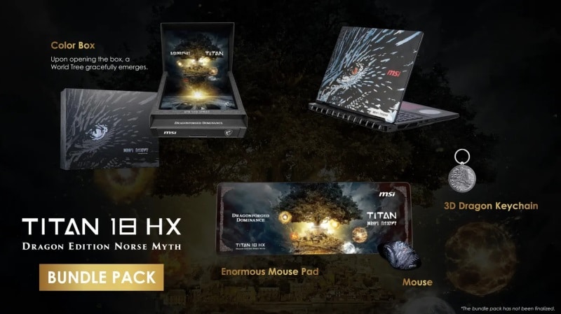 MSI представи големия и мощен лаптоп Titan 18 HX Dragon Edition Norse Myth с лице на дракон върху капака