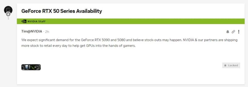Nvidia потвърди вероятността от недостиг на GeForce RTX 5090 и RTX 5080 при пускането им на пазара