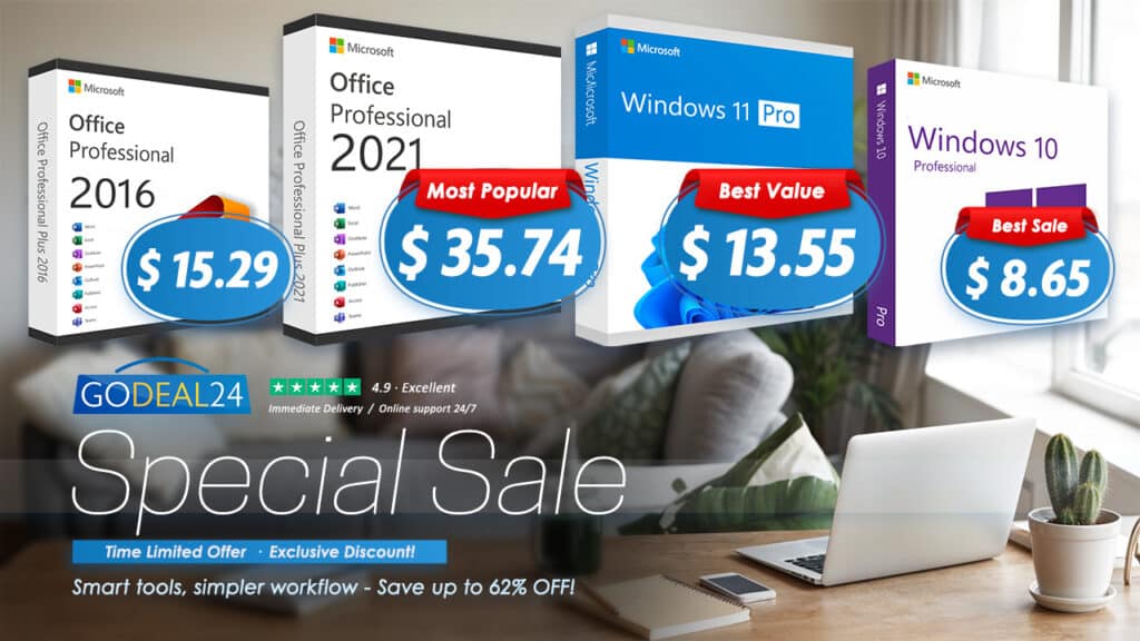 Внимание: 62% отстъпки за продуктовите ключове на Microsoft ще свършат скоро! Доживотният Office е намален до ,29! Очакват ви още много намаления и за Windows!