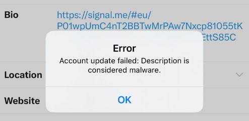 Социалната мрежа X започна да блокира връзките към Signal