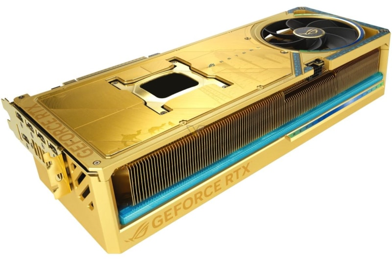 Asus пусна GeForce RTX 5090 ROG Astral Dhahab Edition във вид на златно кюлче