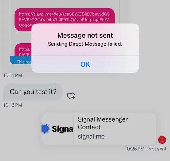 Социалната мрежа X започна да блокира връзките към Signal