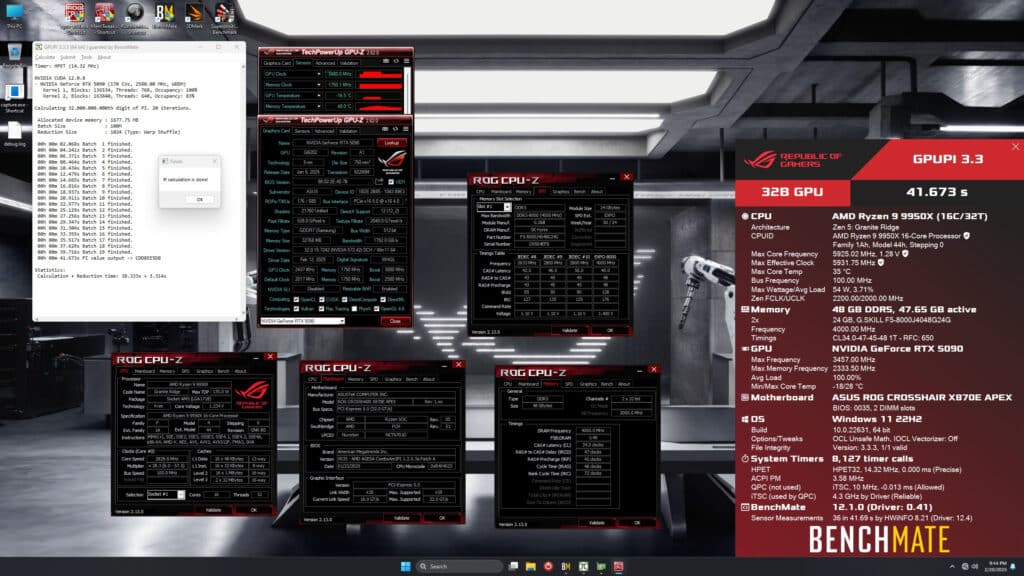 Asus овърклокна GeForce RTX 5090 до 3,5 GHz и постави няколко рекорда