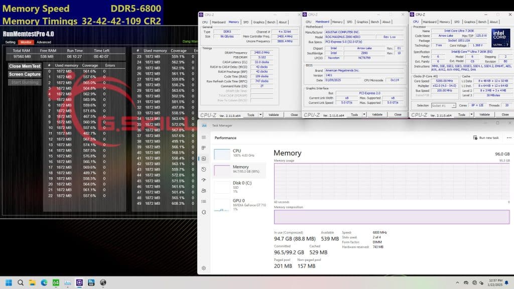 G.Skill представи 16 и 48 GB DDR5 RAM модули с ниска латентност и висока честота