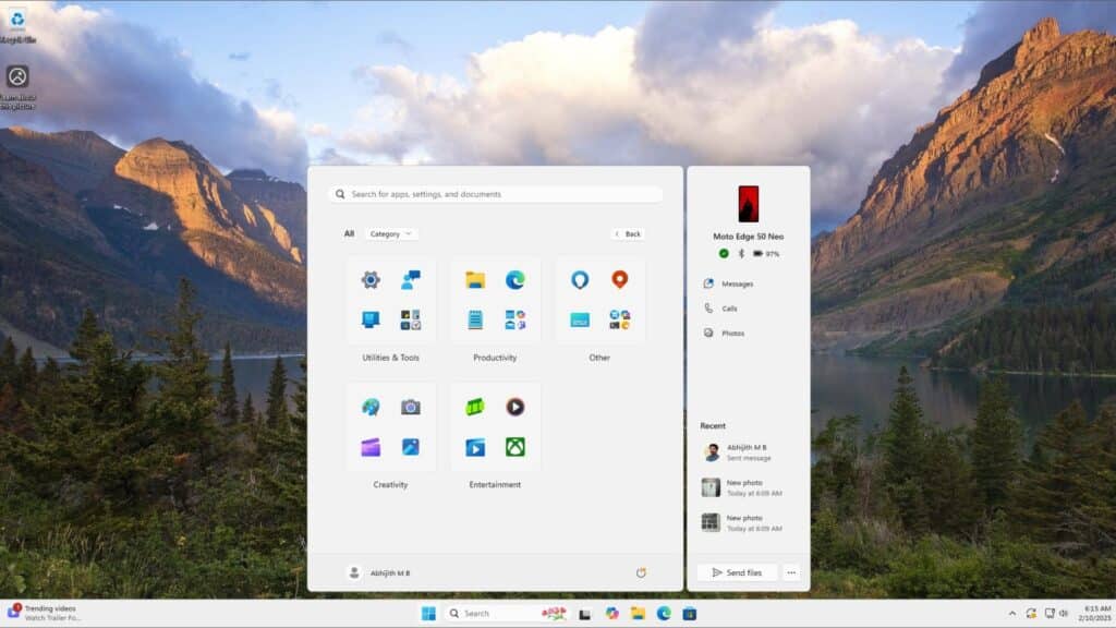 Microsoft представи преработено старт меню в Windows 11 с автоматично групиране на програмите