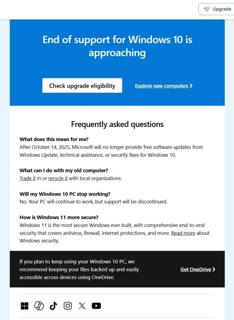 Microsoft „плаши“ потребителите на Windows 10 и ги призовава да преминат към Windows 11