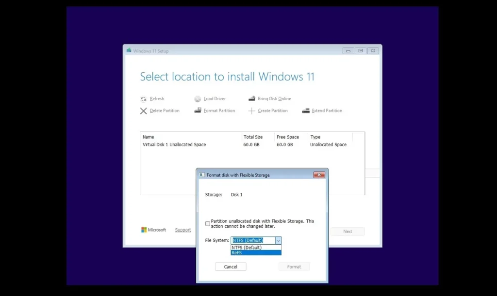 NTFS или ReFS: Windows 11 ще ви позволи да изберете файловата система по време на инсталацията