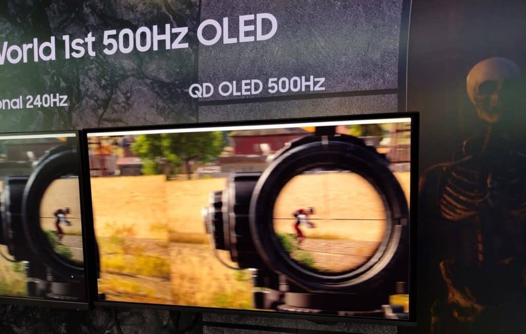 Samsung показа първия в света QD-OLED монитор с честота на опресняване 500 Hz