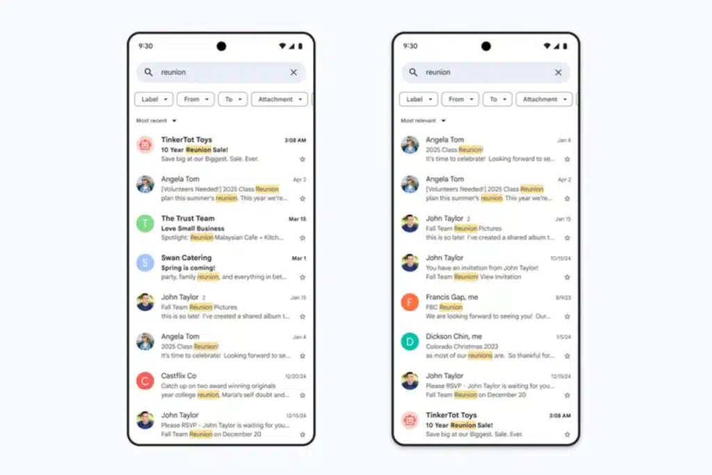 Новото търсене с изкуствен интелект в Gmail ще подрежда имейлите по значимост вместо в хронологичен ред