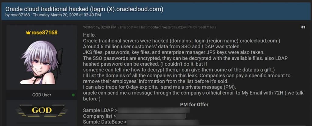 Хакер твърди, че е откраднал милиони пароли и ключове на клиенти на Oracle – компанията отрича изтичането