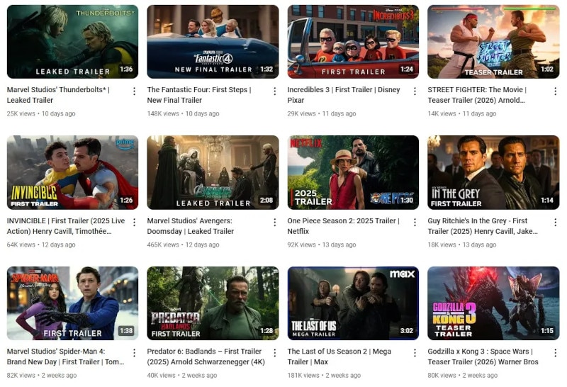 YouTube демонетизира най-големите канали за фалшиви филмови трейлъри