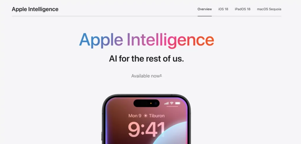 Apple премахна надписа „Налично сега“ от страницата на Apple Intelligence