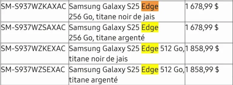 Samsung случайно разкри цените на Galaxy S25 Edge в собствения си уеб сайт