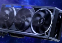 Asus вгради жироскоп в графичната карта ROG RTX 5090 за засичане на провисването