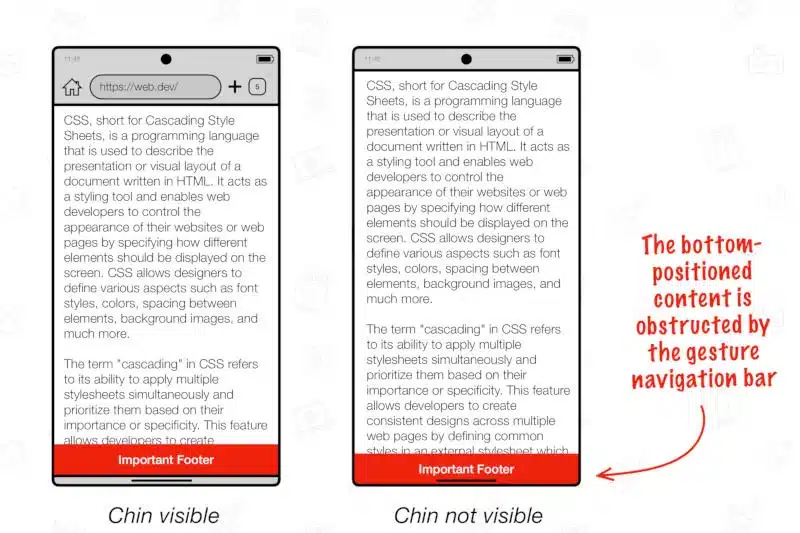 В Google Chrome за Android се увеличи областта със съдържание