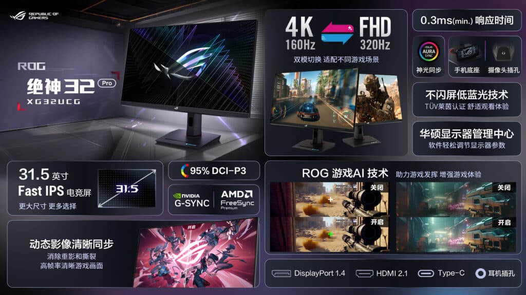 ASUS представи монитор, който може да бъде овърклокнат до чудовищната честота на опресняване от 610 Hz